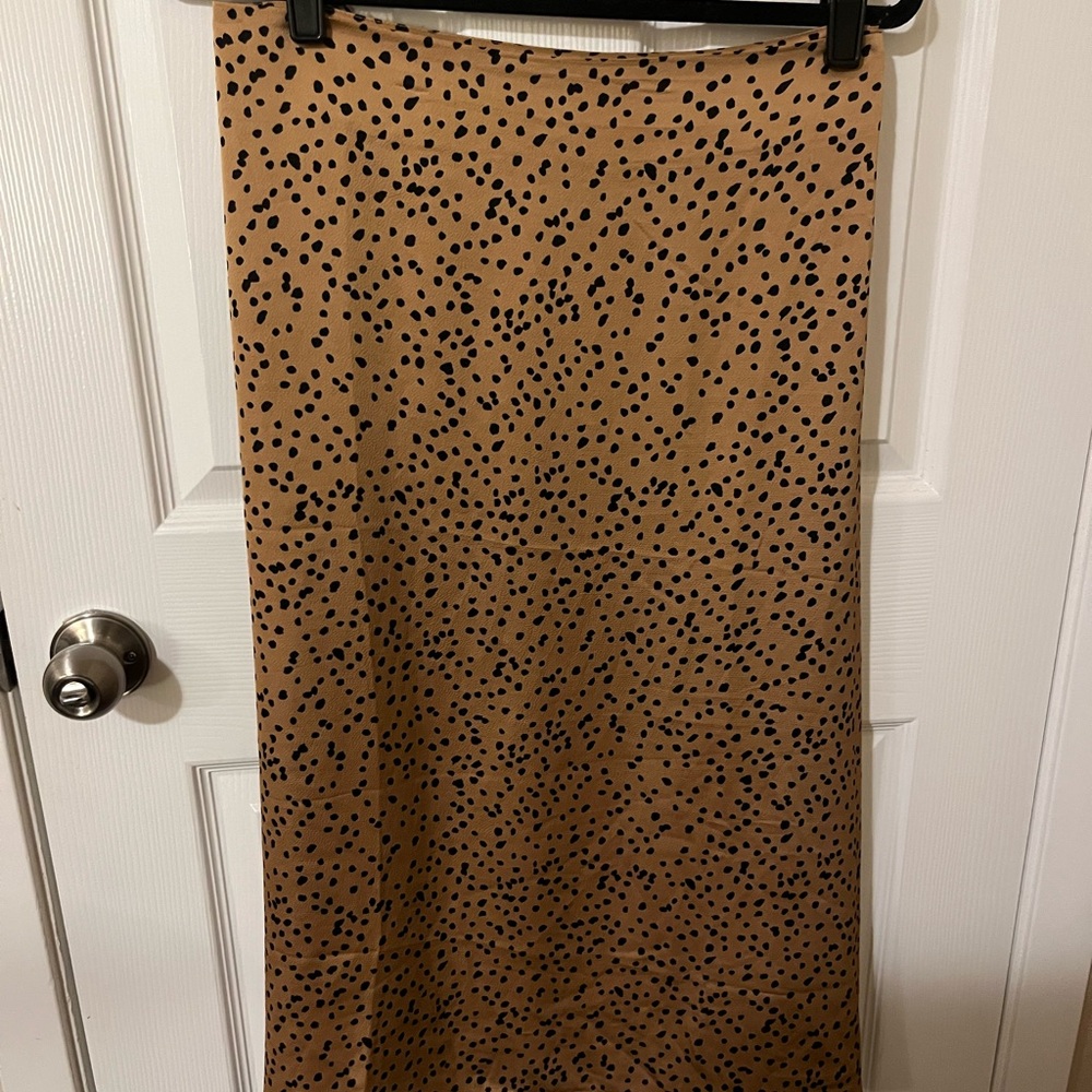 Vine & Love Leopard Slip Skirt
